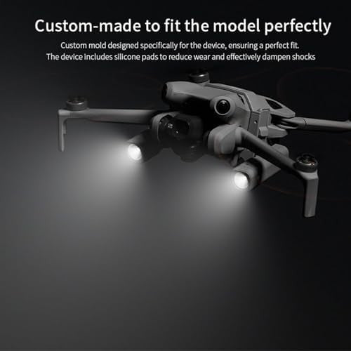 Drone Dual Searchlight for Mini 4 Pro – 360° Rotating Night Light, 4 Modes