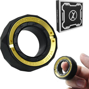 Matte Black Stainless Steel Fidget Ring Spinner Silent Click Stress