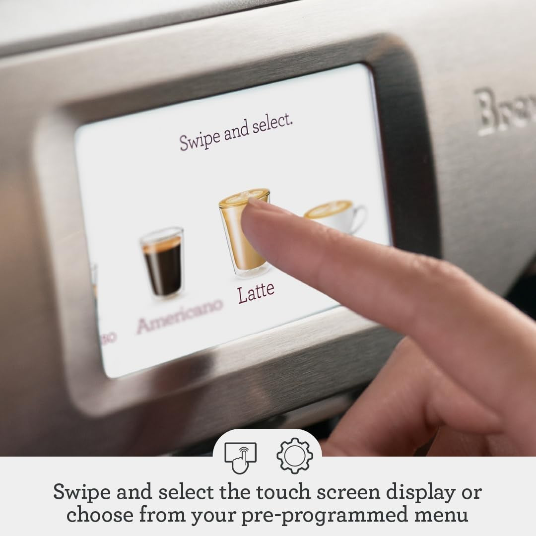 Touch Screen Espresso Coffee Machine | Integrated Grinder | Auto Milk Frother