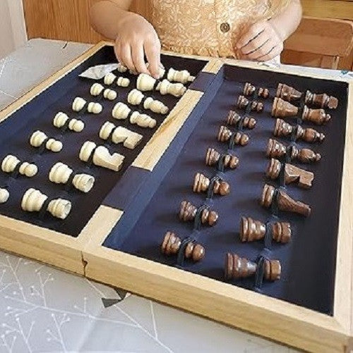Luxury Wooden Folding Chess Set | Classic Portable Chess Board for Adults & Kids