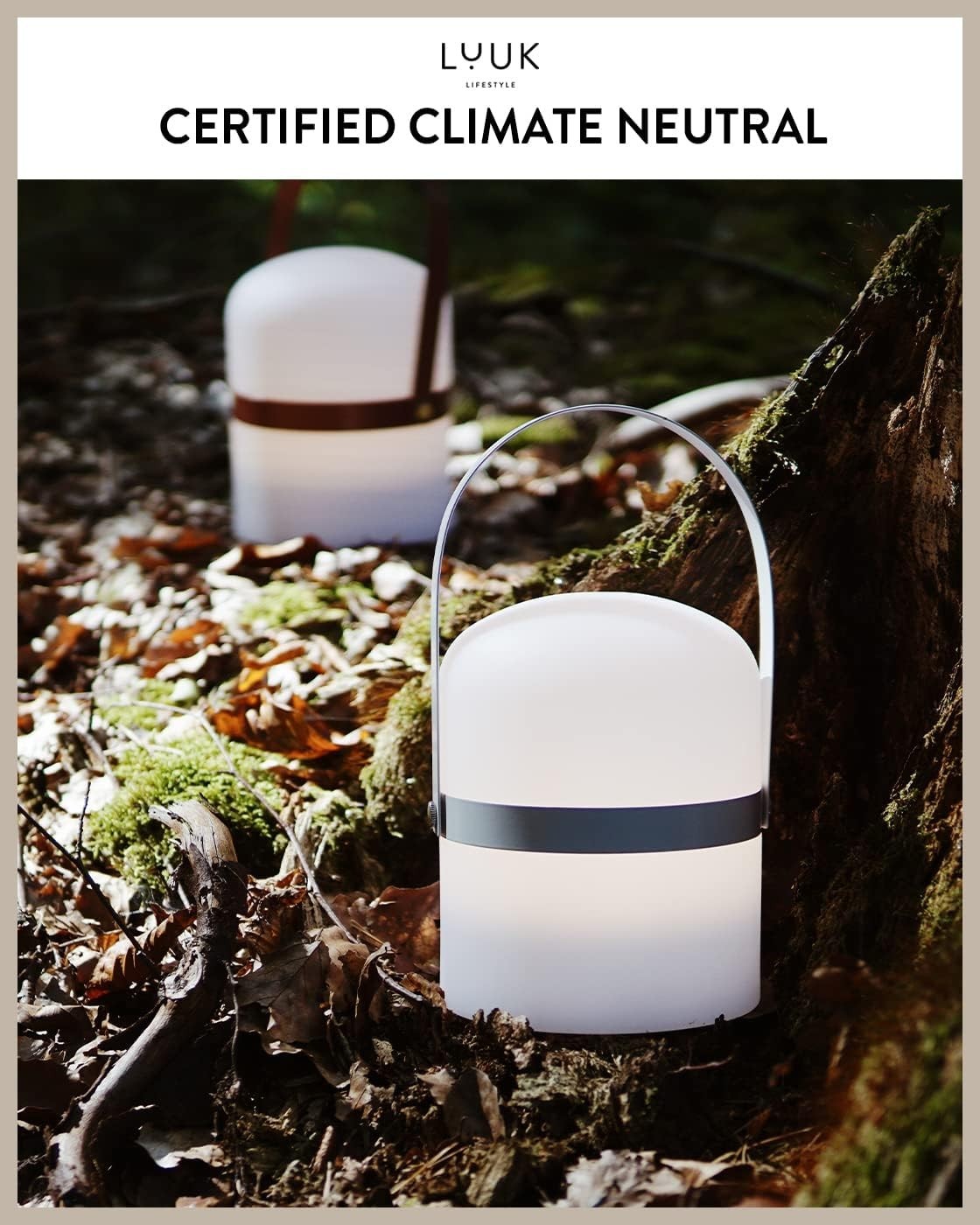 LED Lantern, Portable & Rechargeable, 26.5CM, Grey,