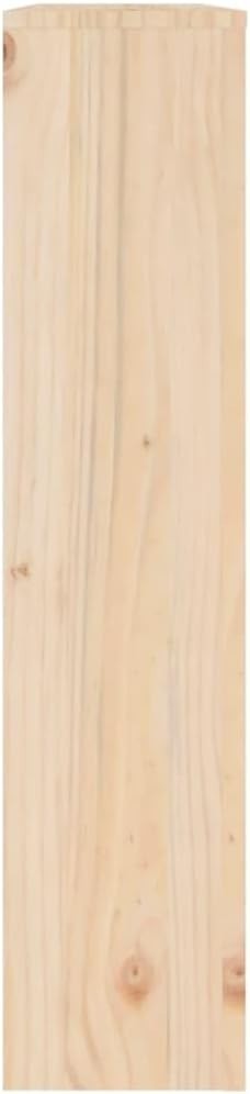 Solid Pine Radiator Cover 108cm Natural Wood Slat Cabinet with Shelf