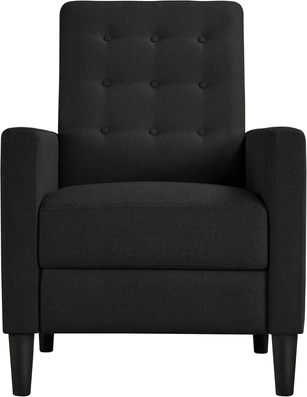 Black Recliner Chair Sofa Adjustable Footrest Padded Seat Living Room
