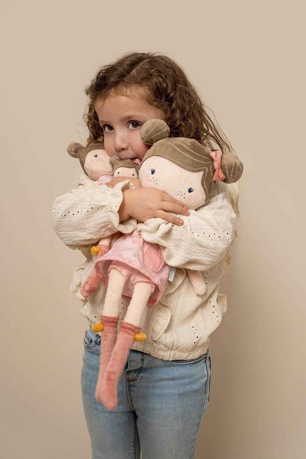 35cm Soft Rag Doll Pink Plush Cuddly Toy Gift Boxed Baby Kids Nursery Present