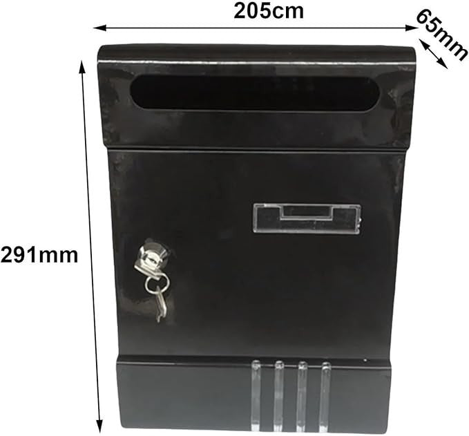 Locking Wall Mailbox Waterproof Metal Post Box with Key – Heavy Duty & Secure