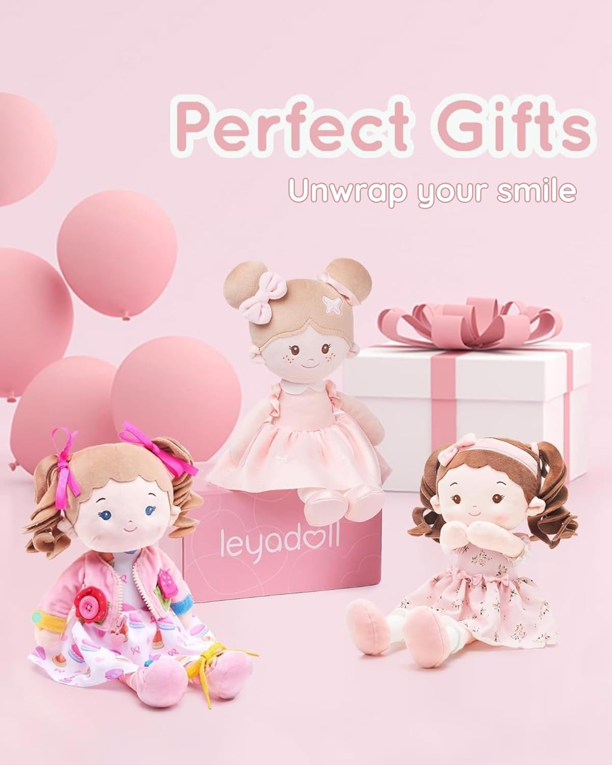 Montessori Busy Baby Doll 16in Sensory Learning Plush Toy for Toddlers