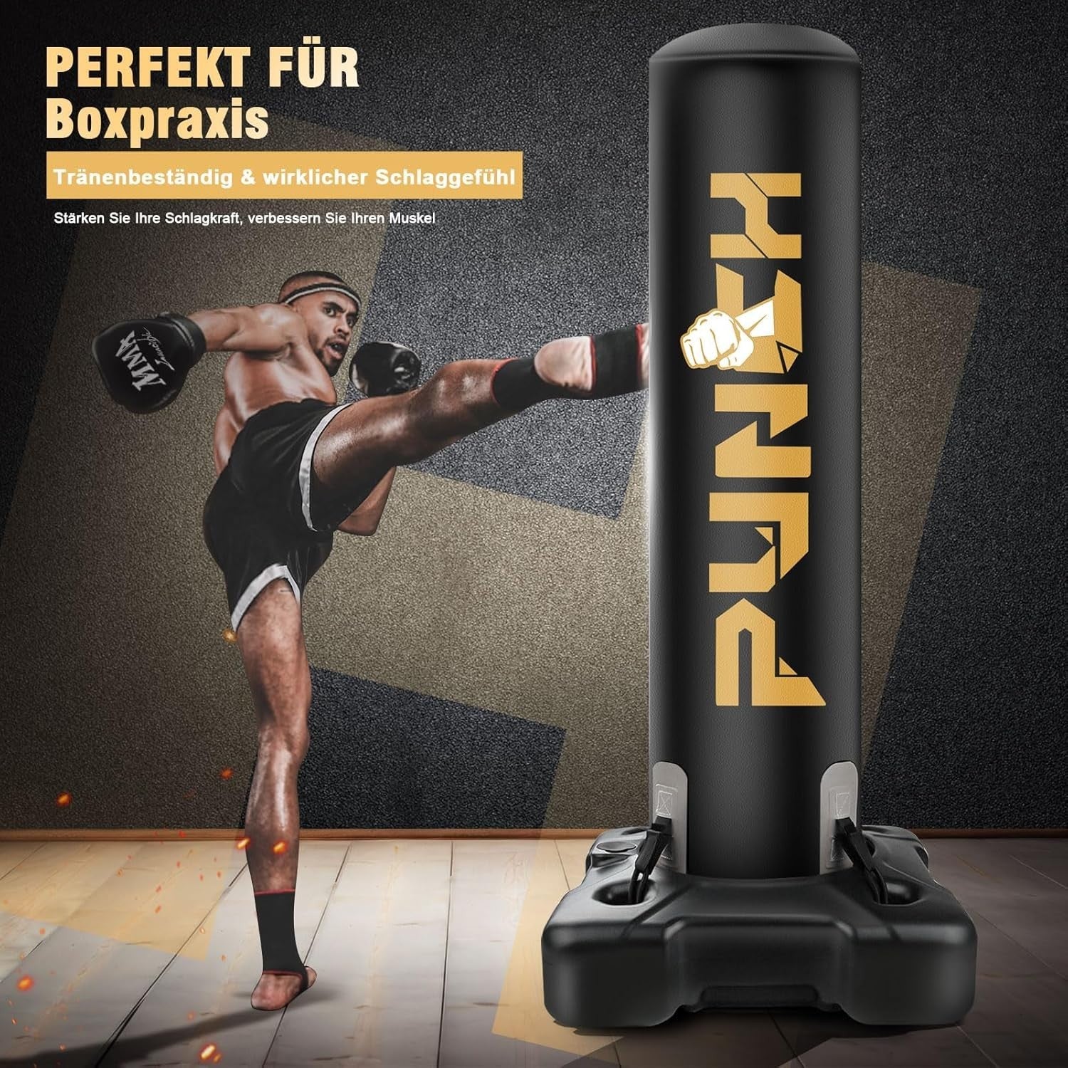 175cm Free Standing Punch Bag Set Inflatable MMA Kickboxing Trainer
