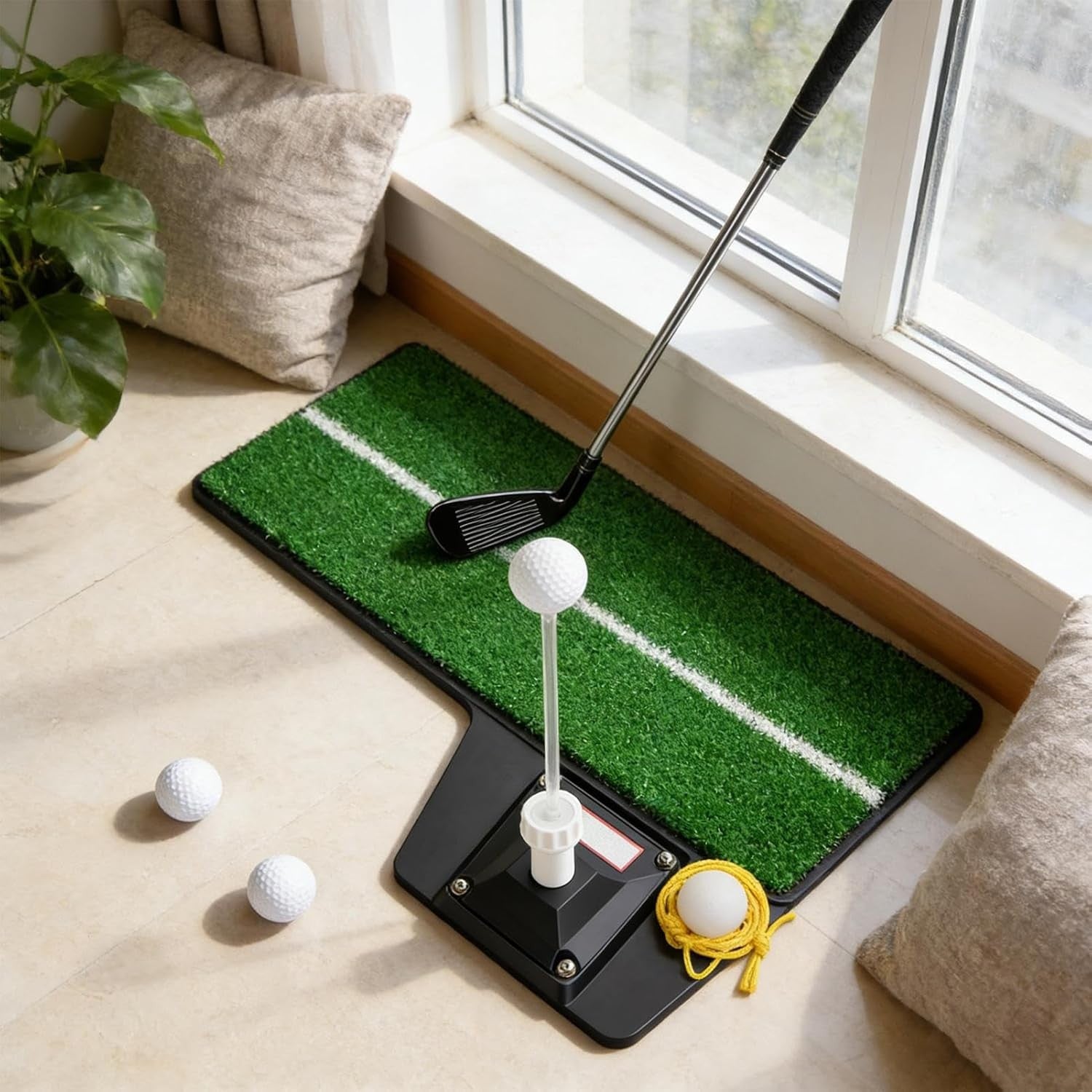 Golf Swing Training Aid Adjustable Hitting Mat Practice Simulator