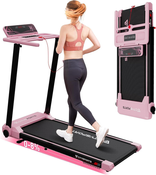Foldable 8% Incline Treadmill Walking Pad 12KM/H Home Office 120KG