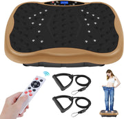 Gold Vibration Plate Exercise Machine Weight Loss Lymphatic Drainage 120 Speeds