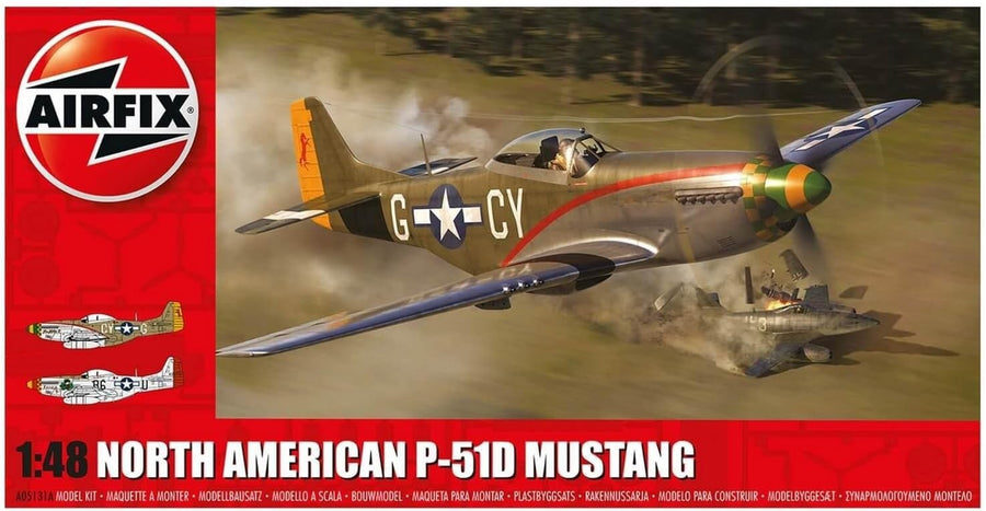 1:48 WWII Mustang Fighter Model Kit w/ Sprues Decals – Hobby Build Set