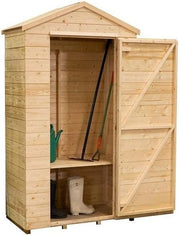 Wooden Garden Tool Shed 113x63x221cm Outdoor Storage Box with Shelf