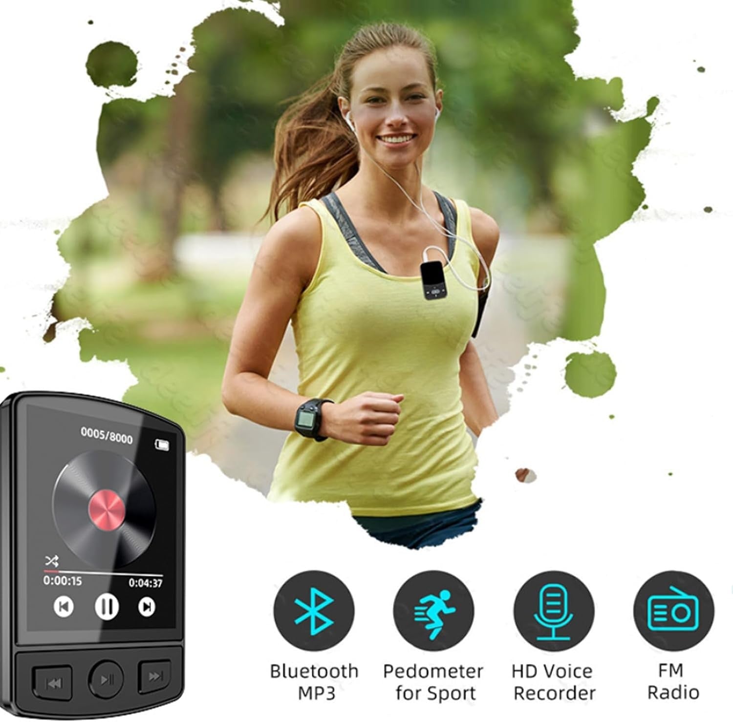 32GB MP3 Player Bluetooth FM Radio Speaker Recorder
