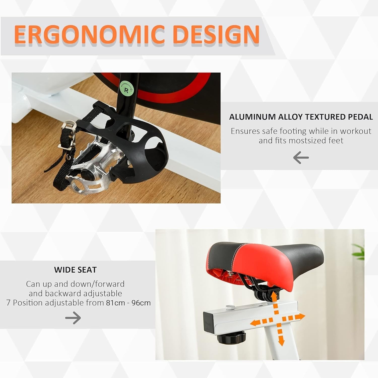 Upright Exercise Bike 8kg Flywheel Belt Drive LCD Adjustable Seat & Handlebar