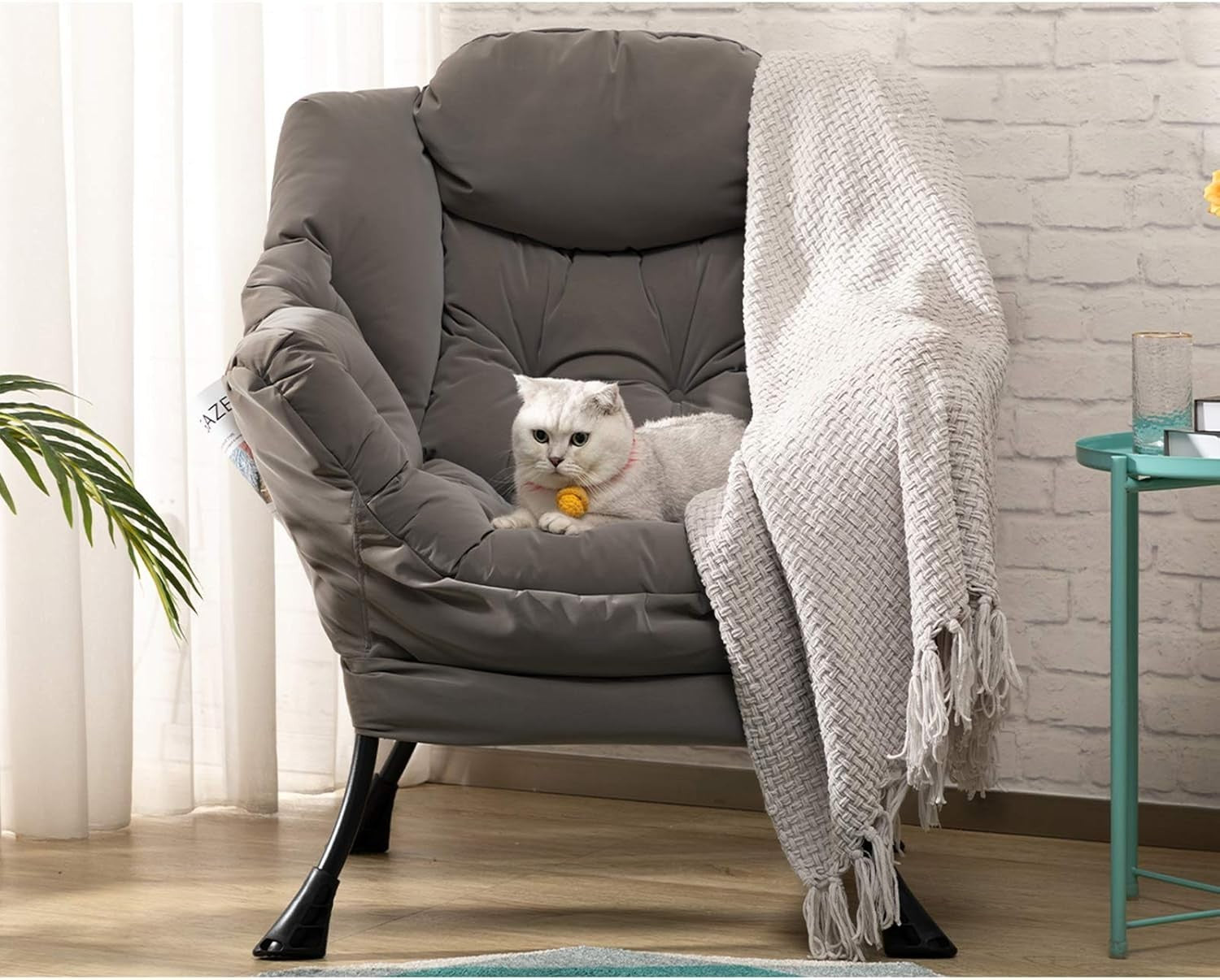 Comfy Waterproof Reading Chair Armchair for Lounge Bedroom Relaxing