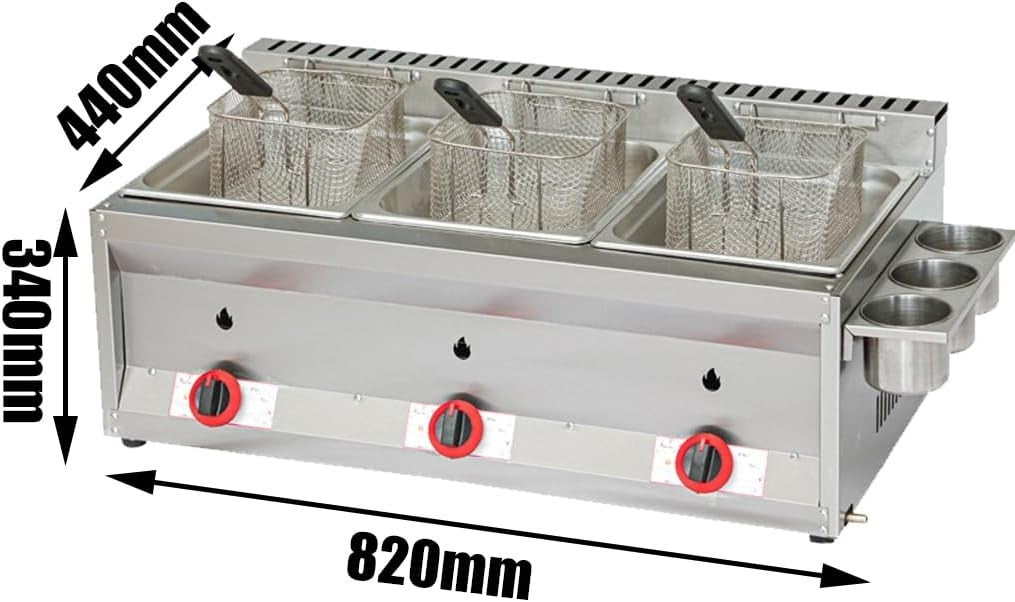 9L Commercial Gas Deep Fat Fryer Single Tank Stainless Temp Control