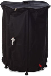 500L Black Collapsible Rainwater Barrel with Tap Foldable Outdoor Water
