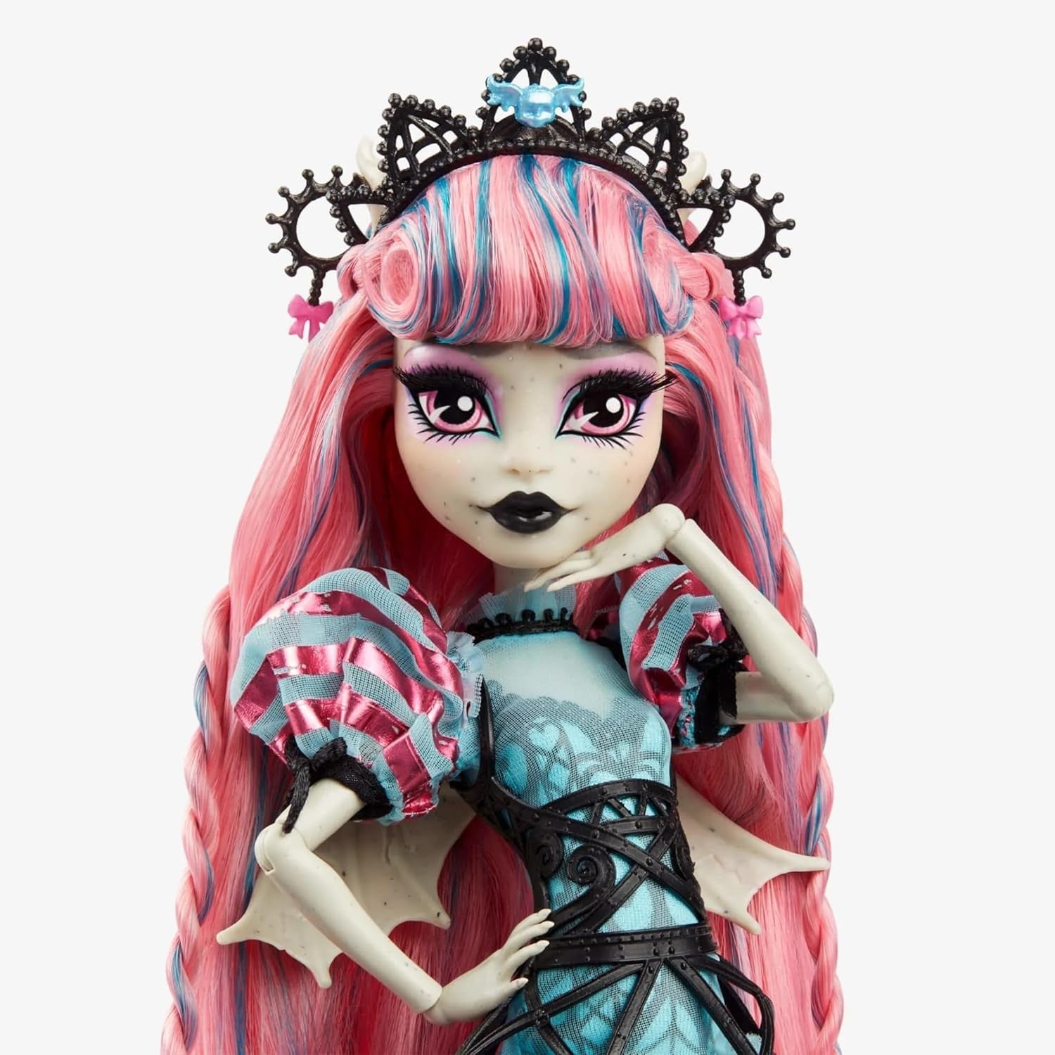 Collector Gothic Fashion Doll Pastel Ruffle Dress Stained Glass Heels