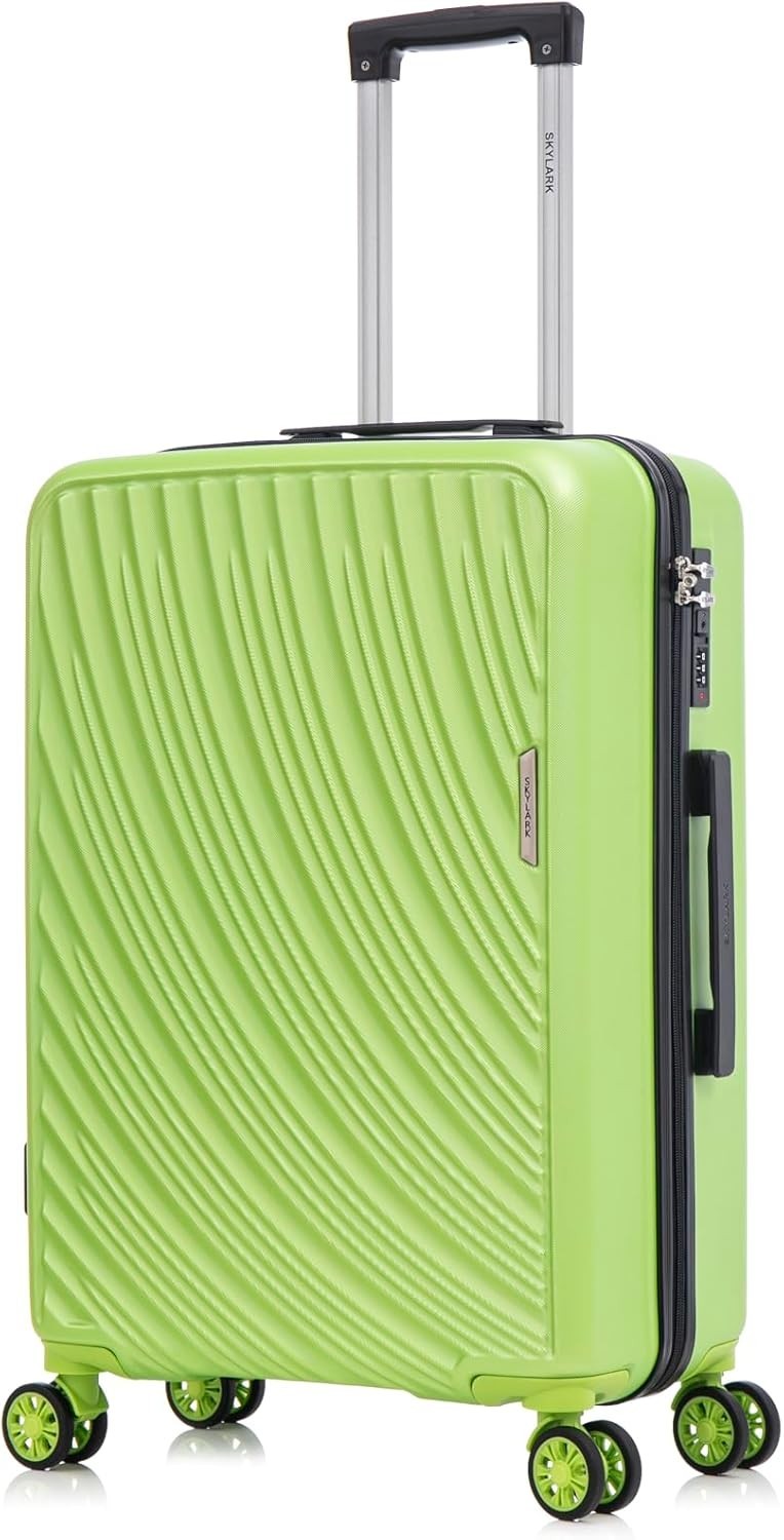 24 Inch Medium Travel Suitcase ABS Hard Shell Lightweight 4 Wheel Spinner