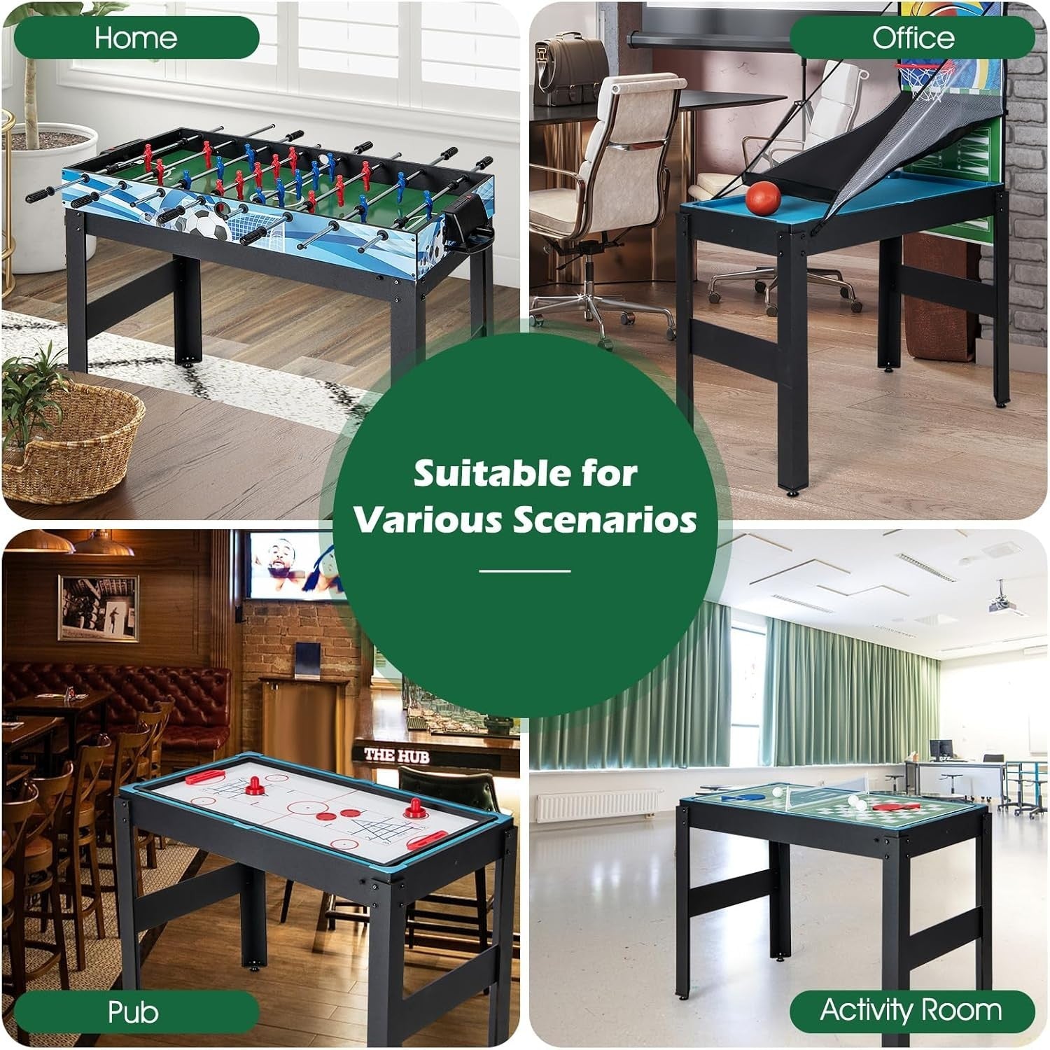 14 in 1 Multi Game Table Foosball Pool Hockey Chess Family Set