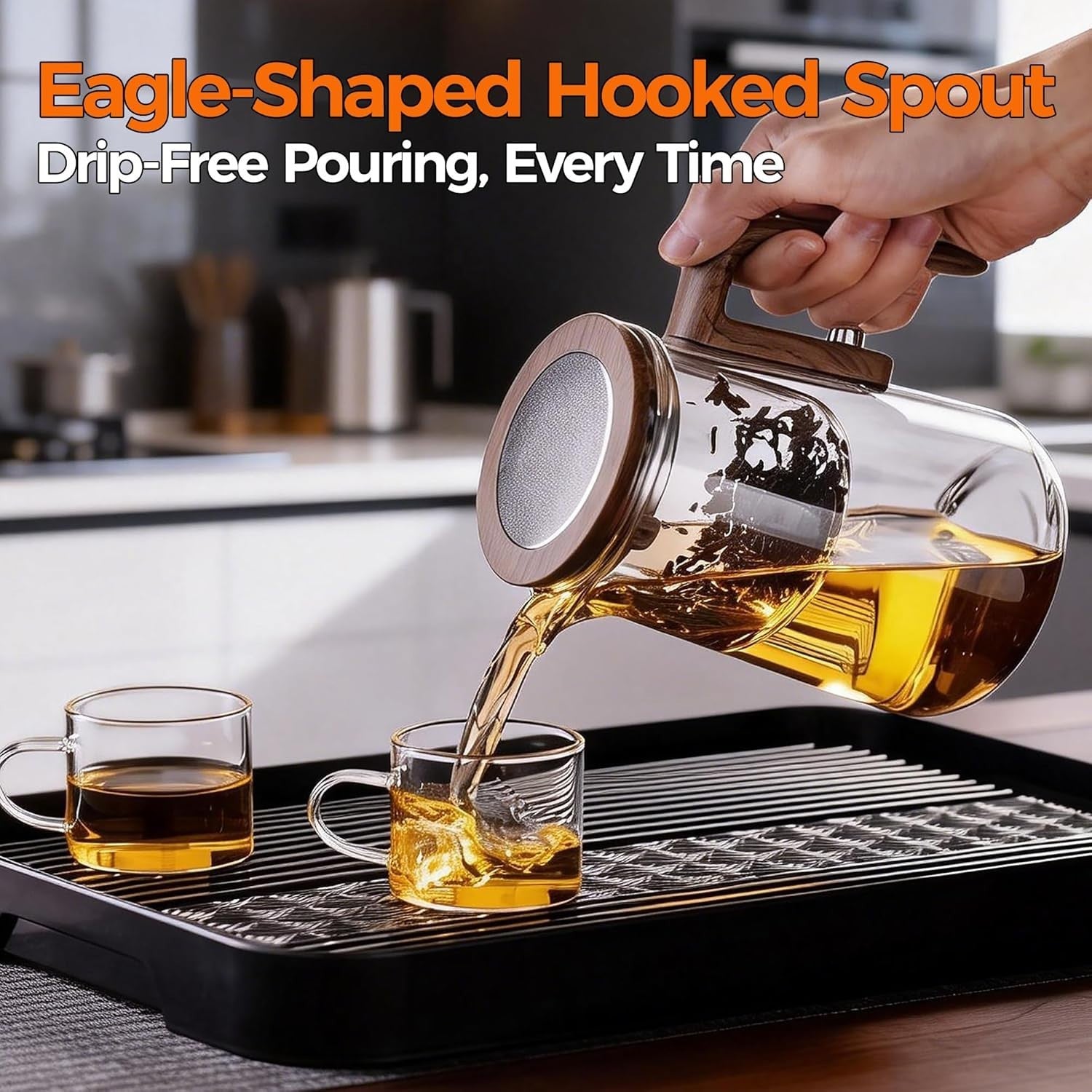 Magic Glass Teapot with Infuser 27oz Loose Leaf Tea Maker Gift