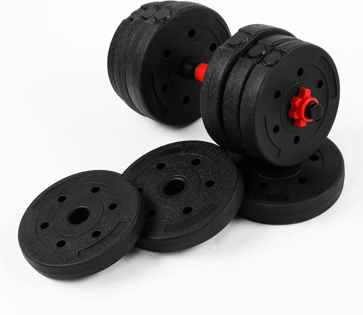 20KG Adjustable Dumbbell Set 6-in-1 Barbell Kettlebell Home Gym