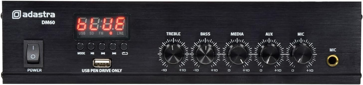 Digital 100V Mixer Amplifier 60W Bluetooth USB FM Small Sound System