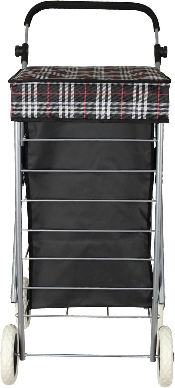 4 Wheel Shopping Trolley Cart 54L Lightweight Waterproof Heavy Duty