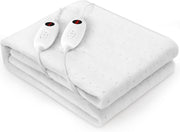 Electric Heated Underblanket Double 160x140cm Dual Control 6 Heat White