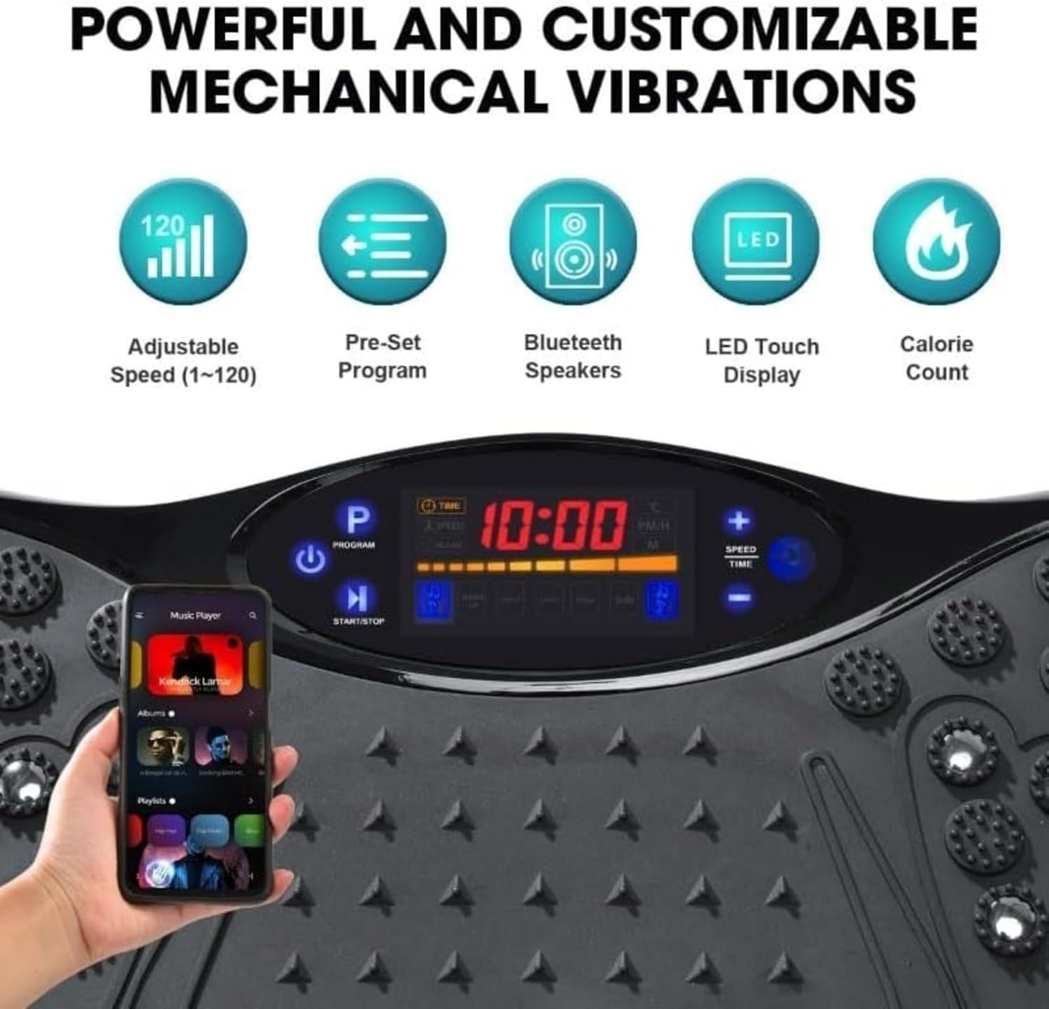 Vibration Plate Waist Abdomen Toner Magnetic Massage Bluetooth