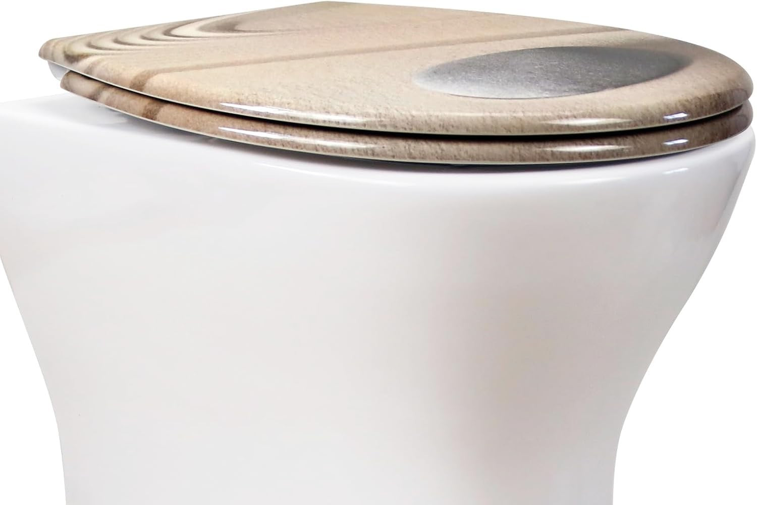 Toilet Seat Quick Release Lid Top Fixing Duroplast 45x37cm
