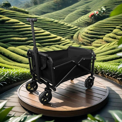 Heavy Duty Folding Festival Trolley Wagon Cart Adjustable Handle All-Terrain