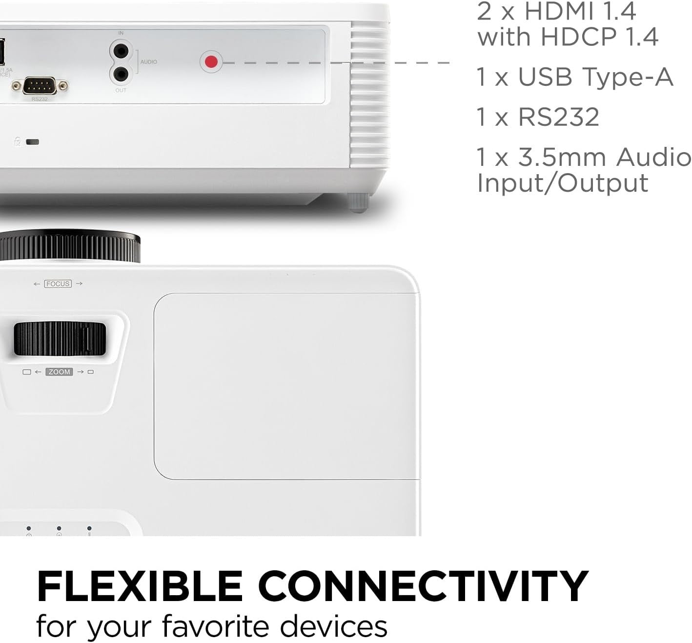 4000 ANSI 1080p Full HD Projector 300″ Screen Low Lag HDMI USB