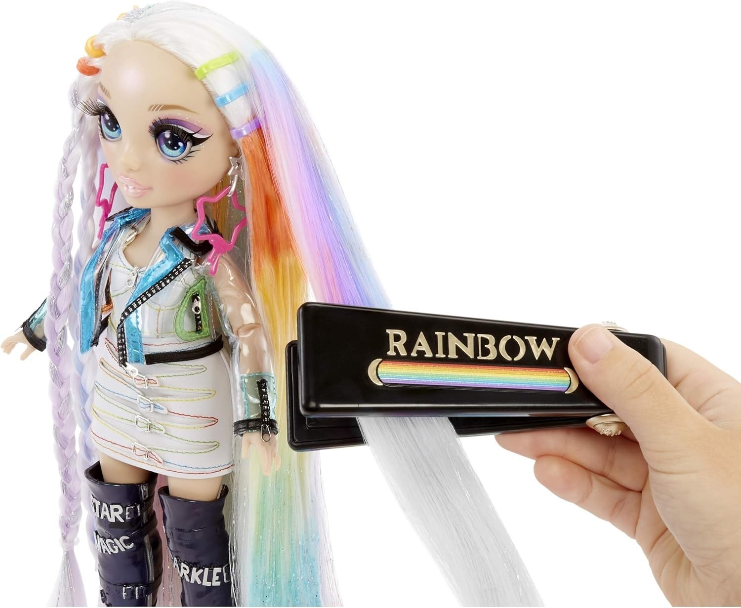 Hair Studio Fashion Doll Rainbow Hair Washable Color Playset