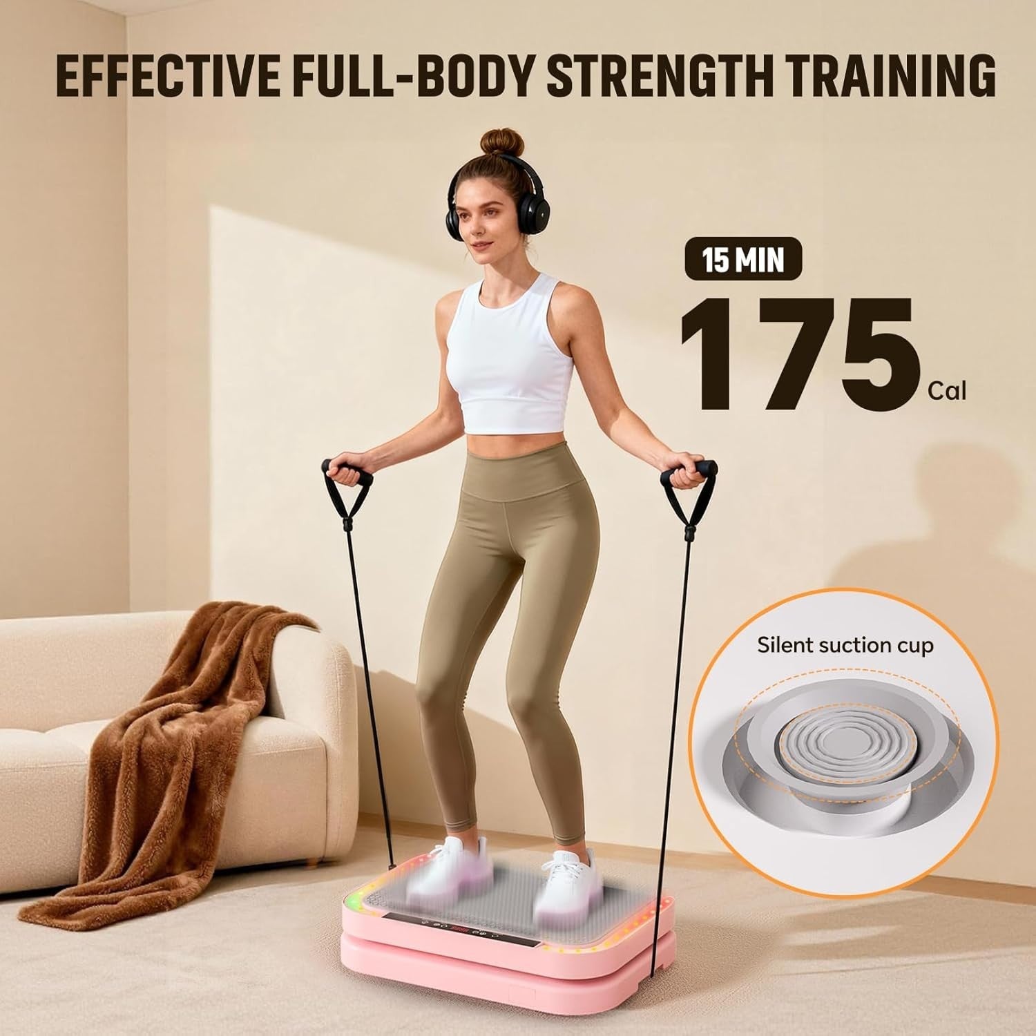 Bluetooth Vibration Fitness Platform 200 Levels 440lb Recovery