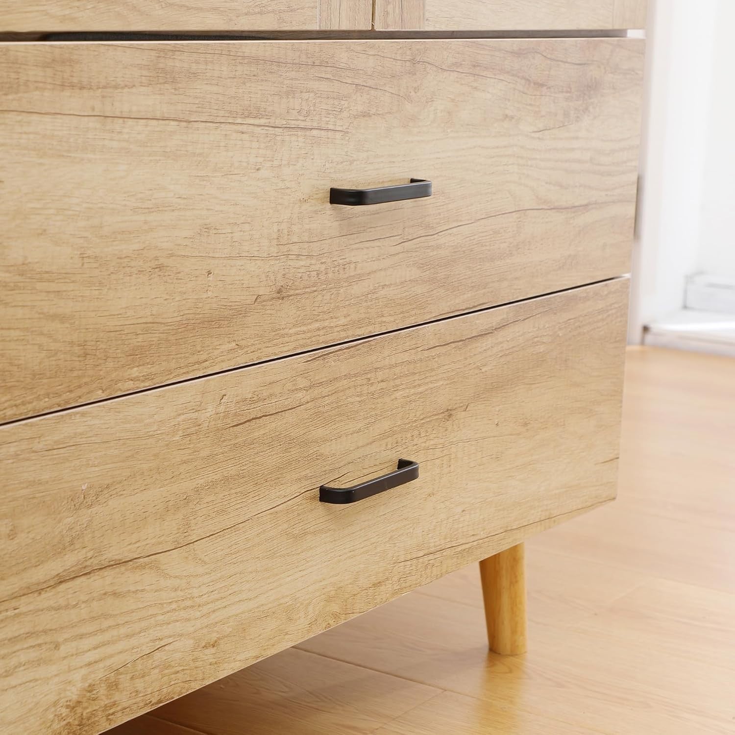 Double Wardrobe with Drawers & Rail Bedroom Storage Cabinet Oak