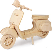 Wooden Scooter Model Kit DIY Construction Toy Craft Puzzle Kids & Adults Gift