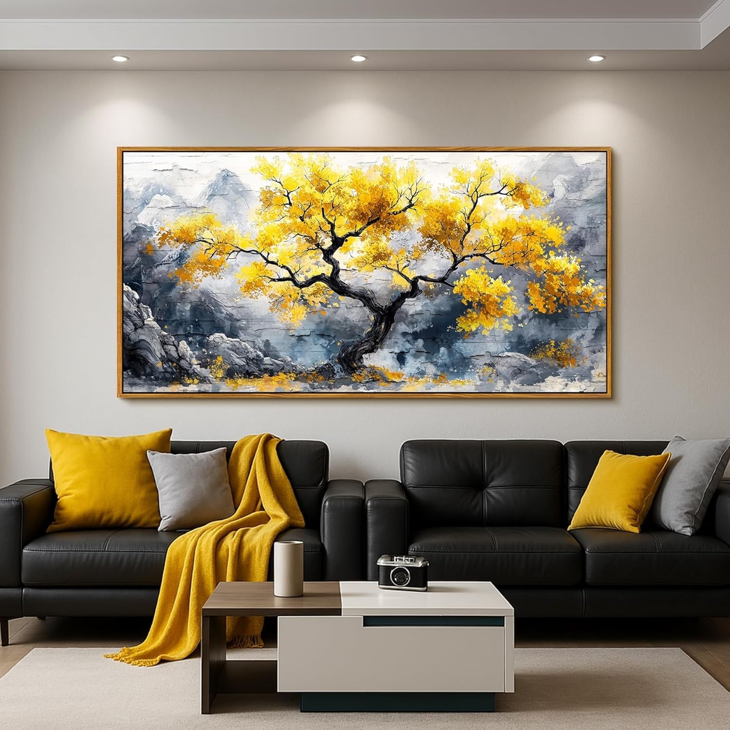 Large Tree of Life Canvas Wall Art Framed Nature Living Room Wall Decor