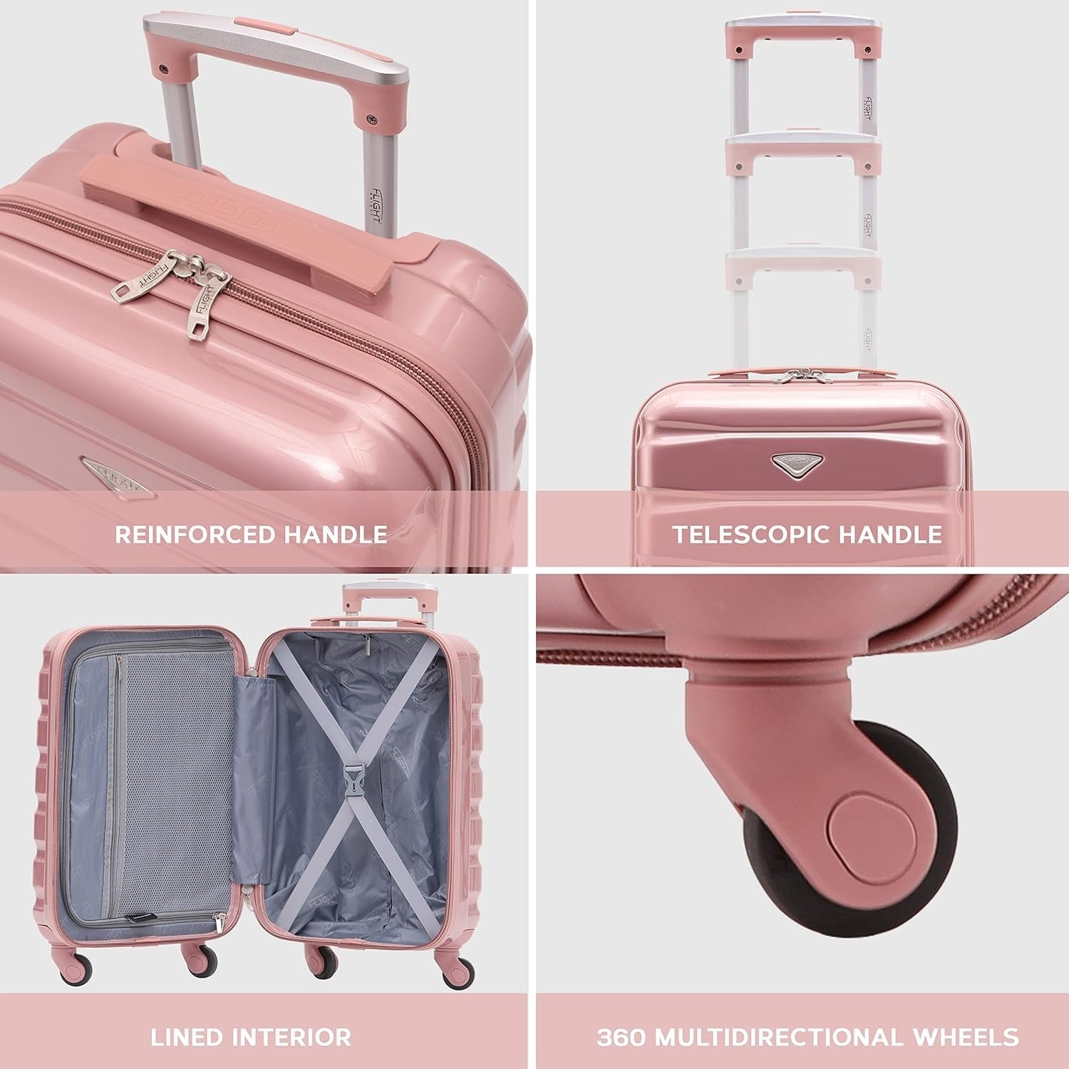 ABS Hard Shell Medium Check In Luggage 25” Lightweight 4 Wheel