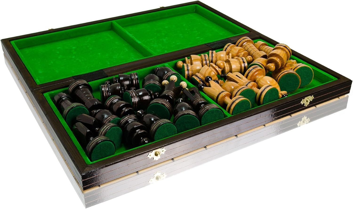 50cm Luxury Wooden Chess Set | Gothic ROYAL Design | Foldable Board & Pieces