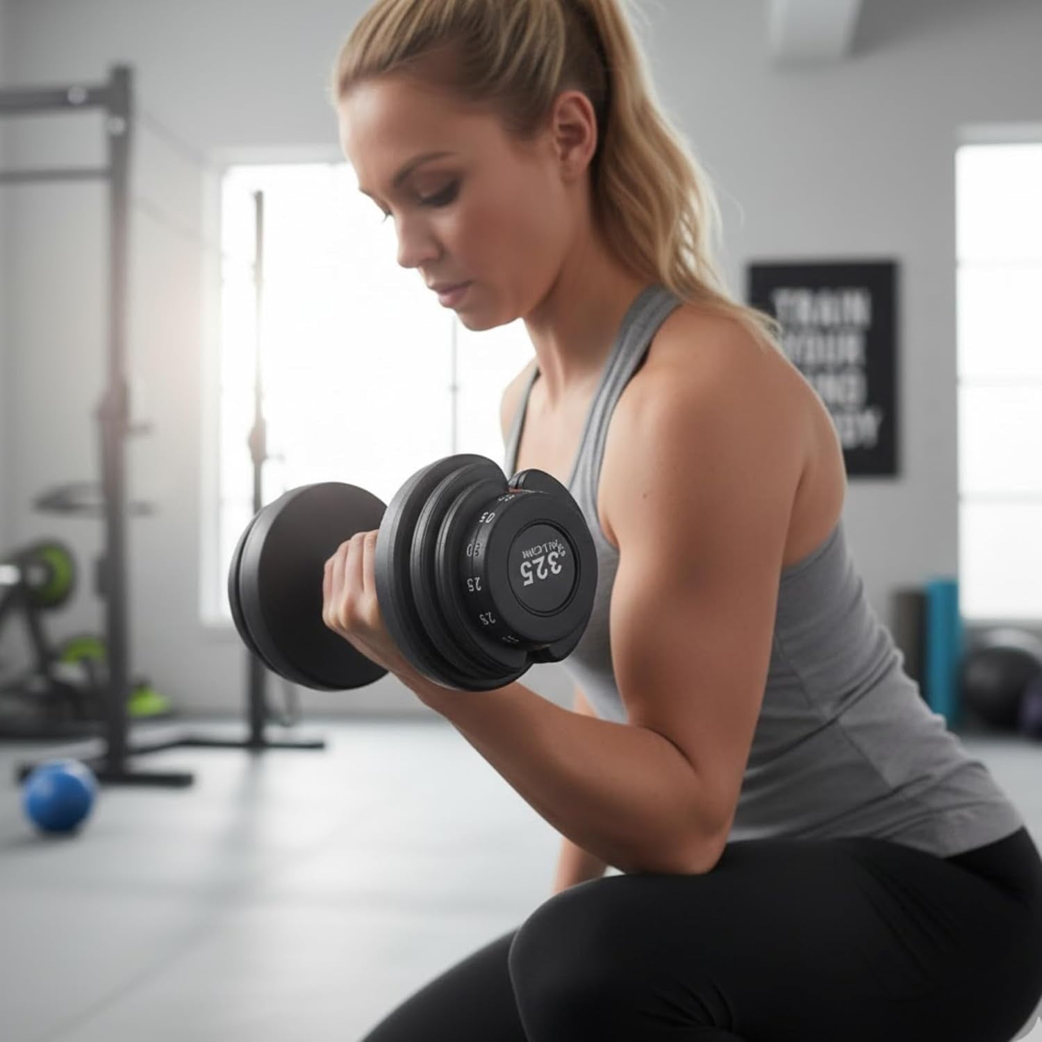 24kg Adjustable Smart Dumbbell Quick Dial Compact Home Gym Weight