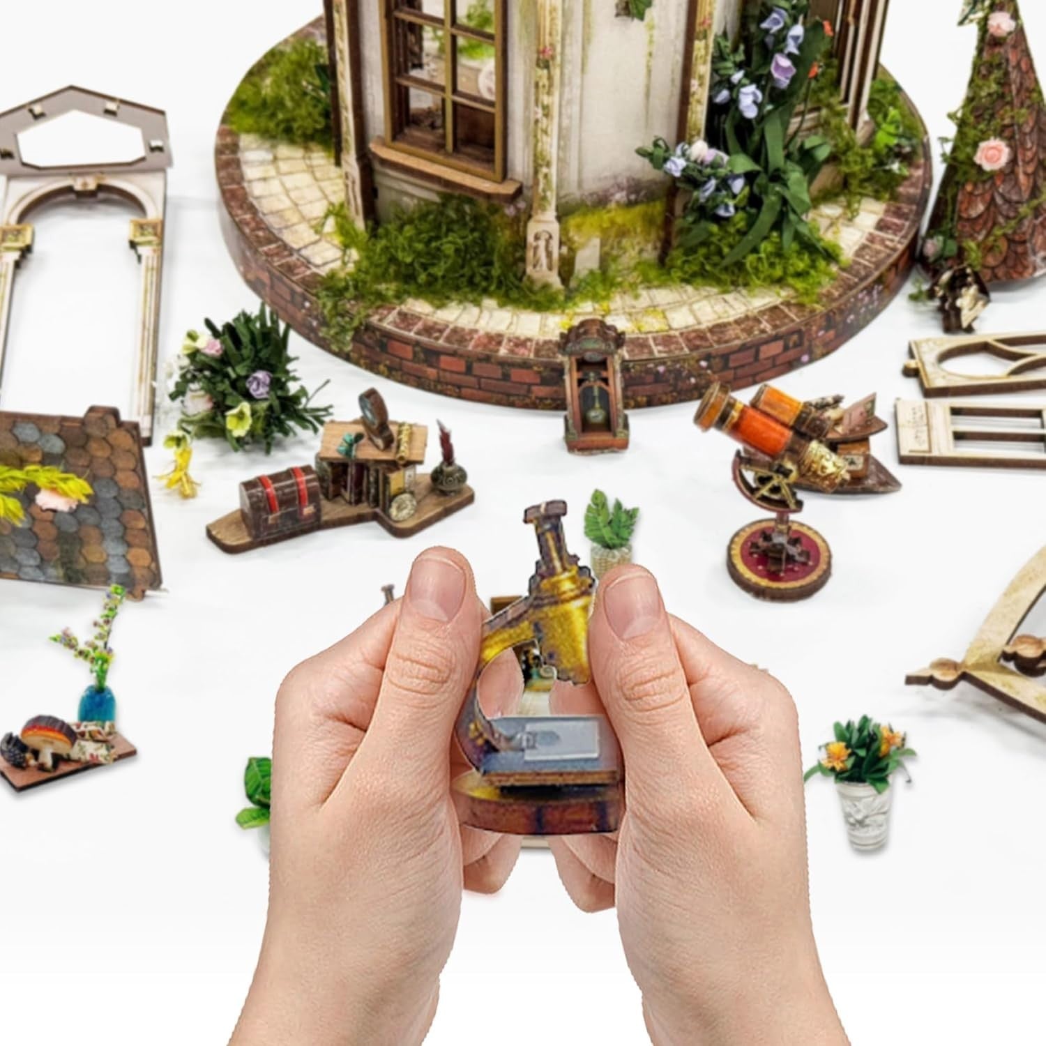 DIY Miniature Wooden Dollhouse Kit – Creative Tiny Room Furniture Set