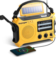 Emergency Weather Alert Radio Solar Hand Crank AM FM SW 7 Band Yellow