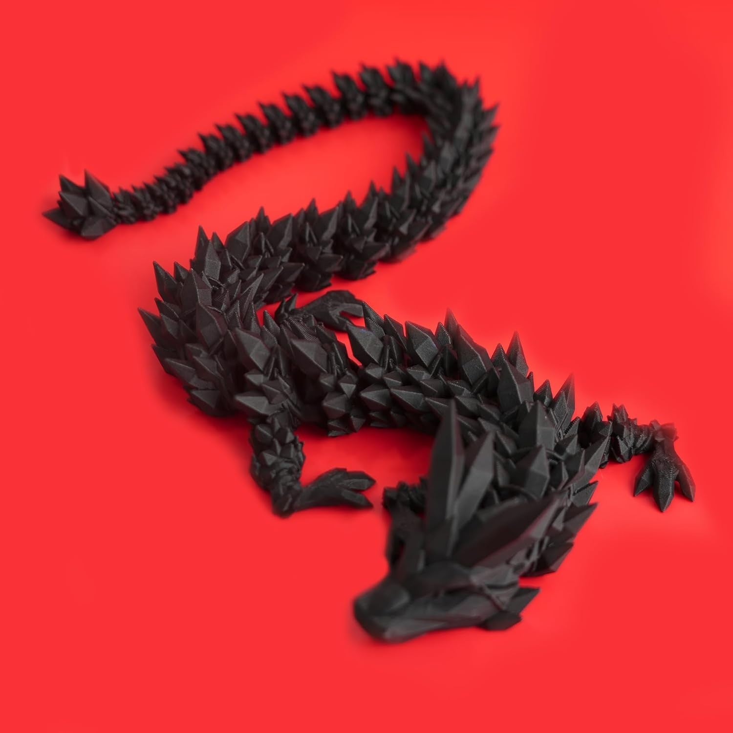 24in Articulated 3D Printed Dragon Fidget Toy Fantasy Desk Decor