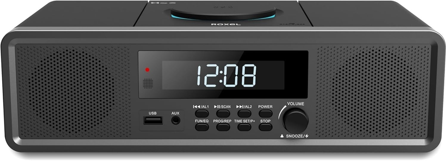 Compact Mini HiFi CD Player Bluetooth FM USB Wireless Charging 30W