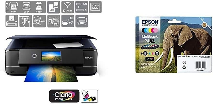 A3 Photo Printer Black WiFi 6-Colour High Yield Ink Tank | Scan Copy