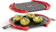 Microwave Grill XL Non Stick Crisping Pan 25cm Red