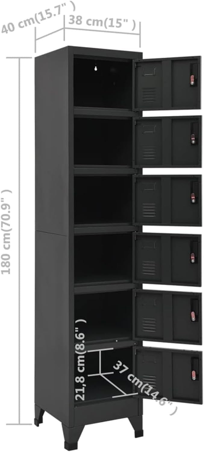 5 Door White Metal Locker Cabinet Lockable Steel Storage Cupboard Office Gym