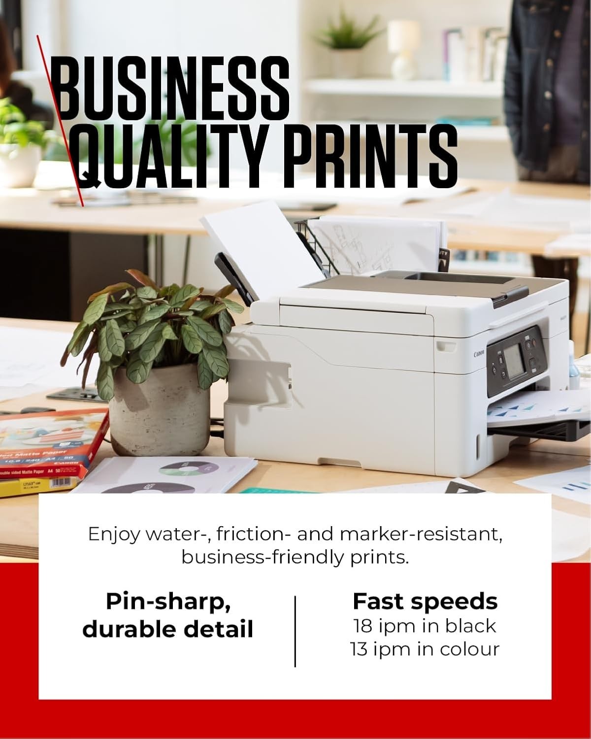 A4 Colour All-in-One MegaTank Printer Wireless Fax Copier Scanner GX4050