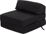 Black Z Bed Chair Sofa Futon Single Mattress – Fold Out Guest Bed
